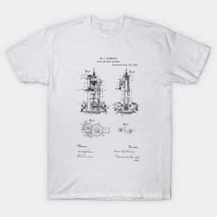 Drill Milling Machine Vintage Patent Hand Drawing T-Shirt